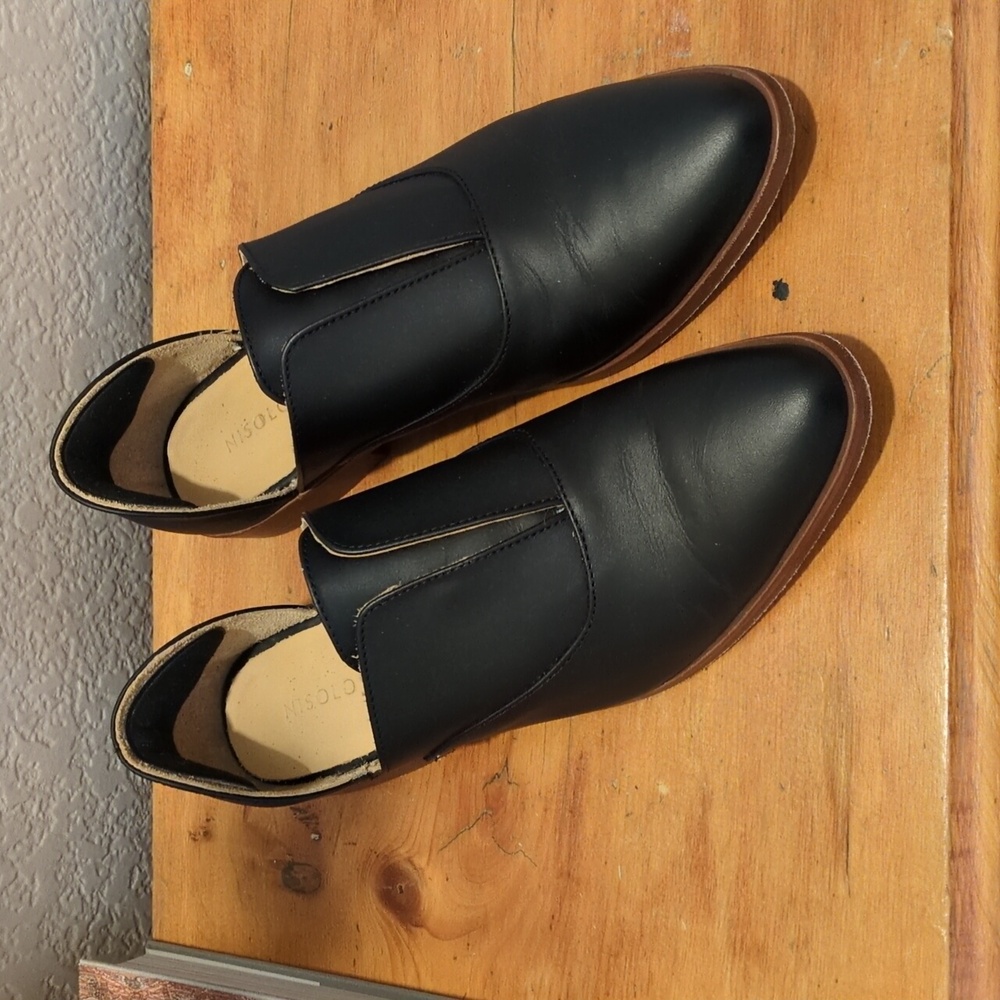 Nisolo Emma d'Orsay Loafer (Women) Black Leather 9.5